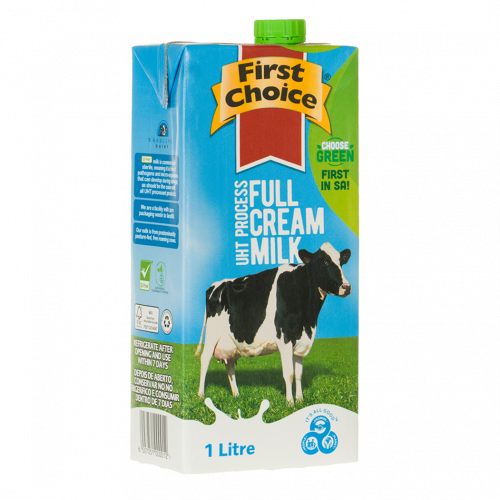 First Choice Full Cream 1L UHT Long Life Milk