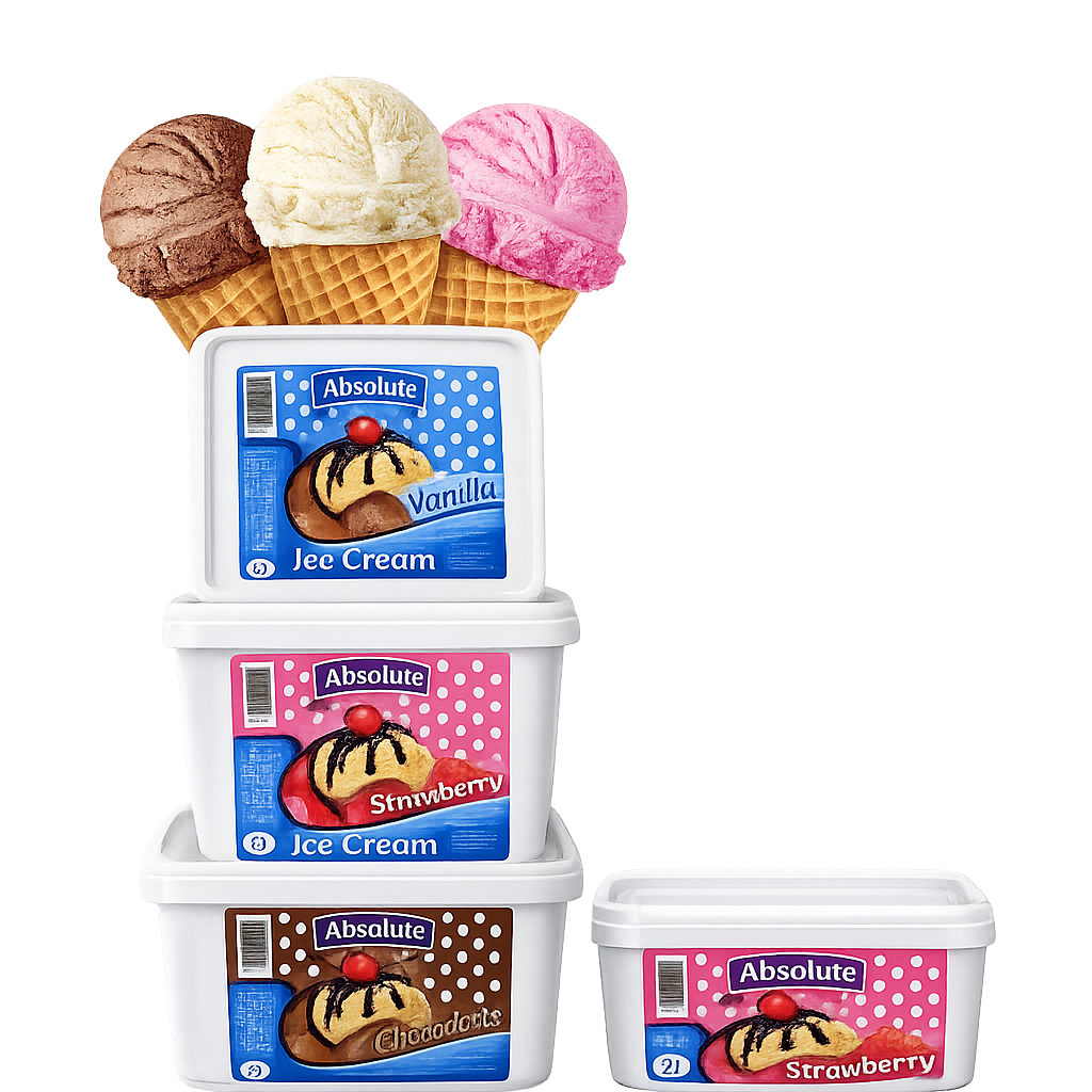 Absolute' Ice Cream Tubs